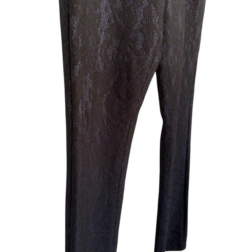 Cache Womens Textured Lace Bootcut Stretch Black … - image 3